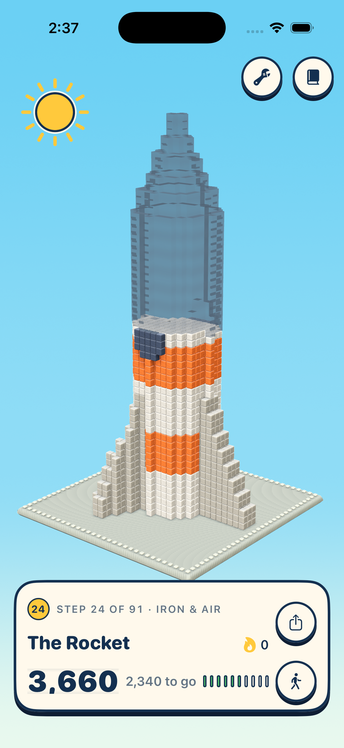 BlockStep's daytime Stage with today's Build